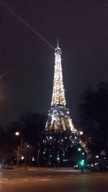 Eiffel Tower Night Animated lights