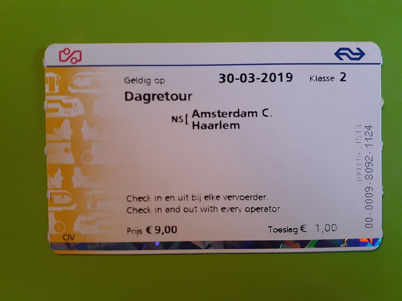 Amsterdam to Haarlem Train Ticket