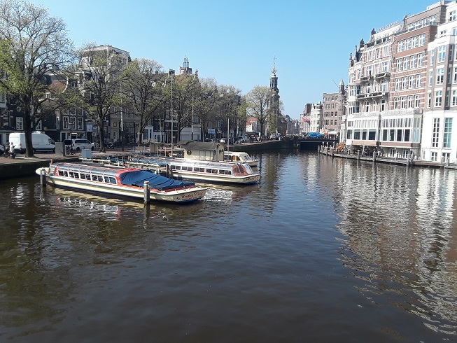Tour Boat on an Amsterdam Canal