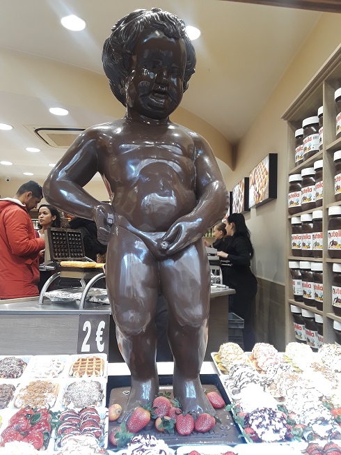 Peeing Boy Chocolate Statue in Brussels